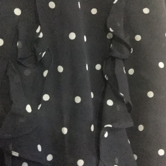 Kay Unger Silk Polkado Ruffle Knee Lenght Skirt 16 - Picture 3 of 5